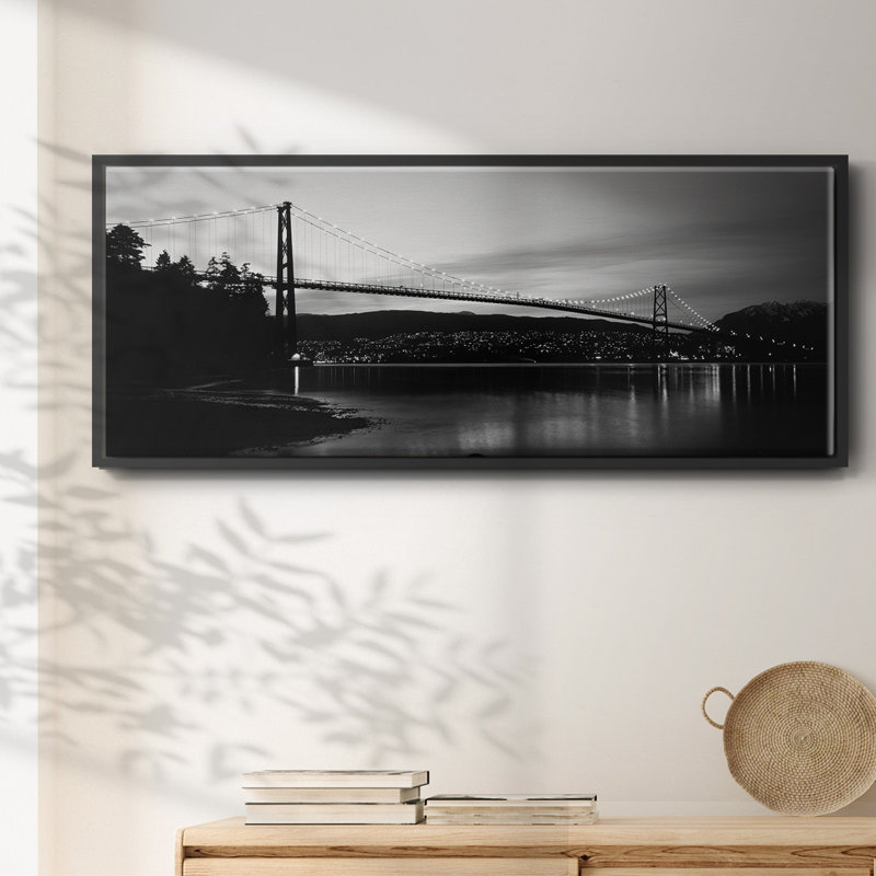 Lions Gate Inlet- Framed Canvas, 20" H x 50" W