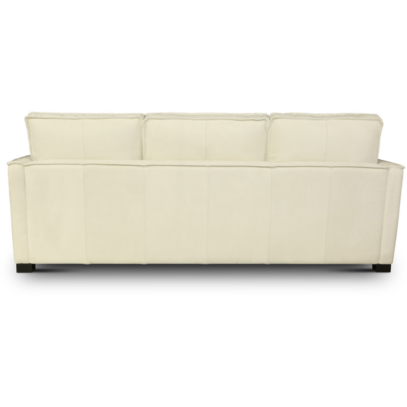 Delano Leather Sofa, SoftTouch Snowflake, Espresso