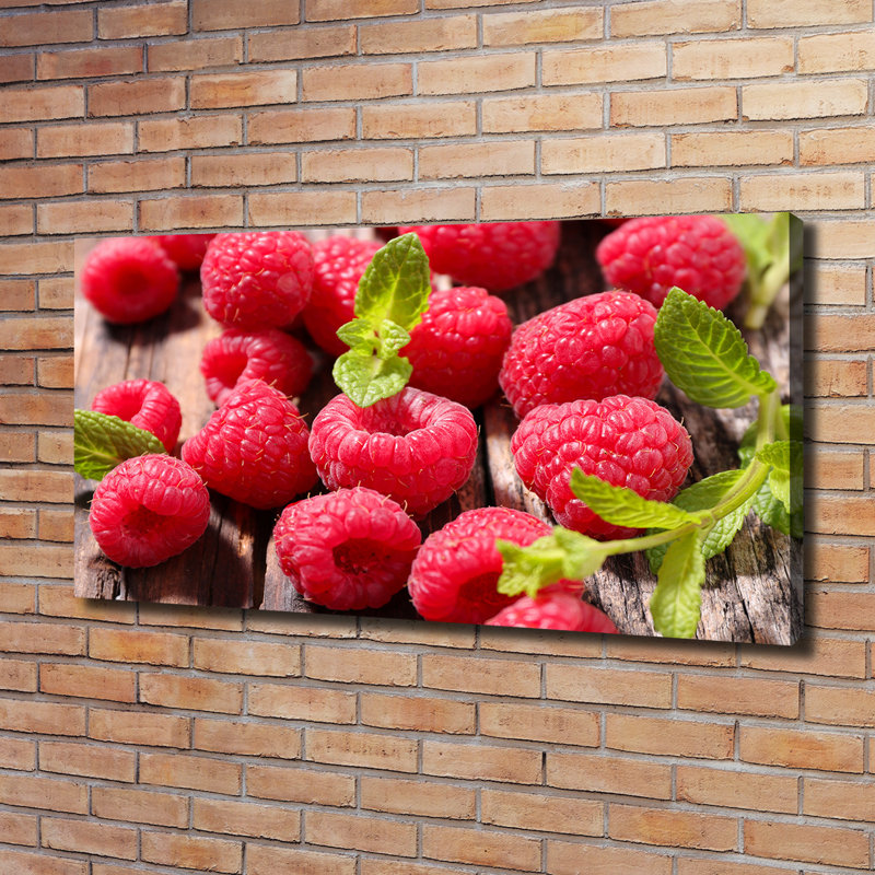 Raspberries 1 Piece Wrapped Canvas Wall Art