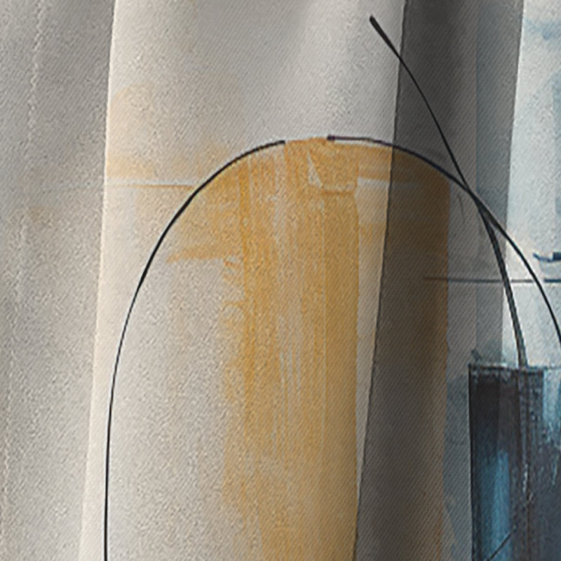 Cambridge - Rideau occultant Mid-Century abstrait - 1 panneau, L 52 po x L 63 po