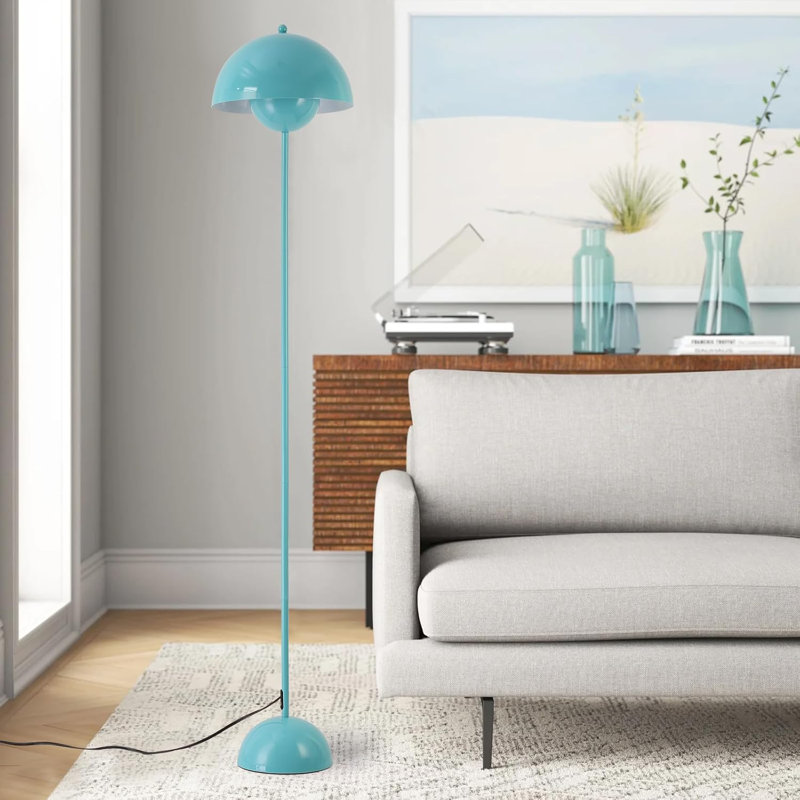 Lampe sur pied scandinave à pot de fleurs, lampe sur pied champignon vert clair moderne, éclairage décoratif danois de style Mid-Century pour salon, chambre à coucher et appartement