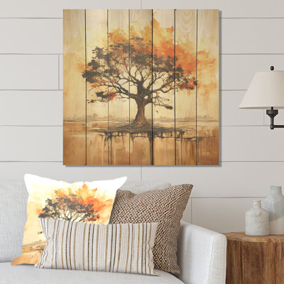 Wild Essence Tree Of Africa III - Tree African On Wood Print