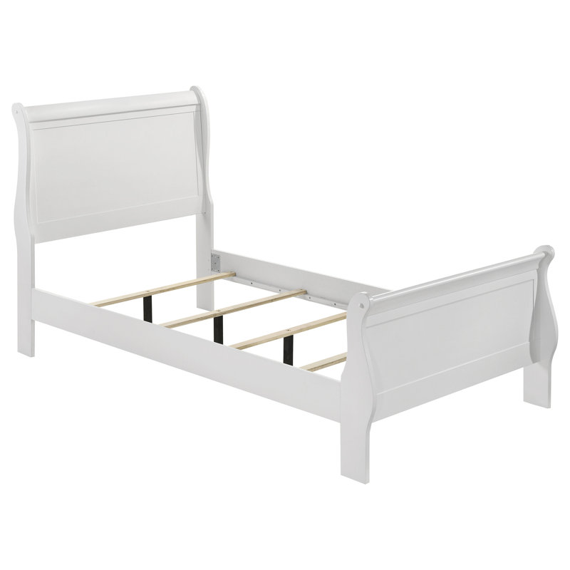 Daleyza 47-inch Twin Sleigh Panel Bed White, Twin, White