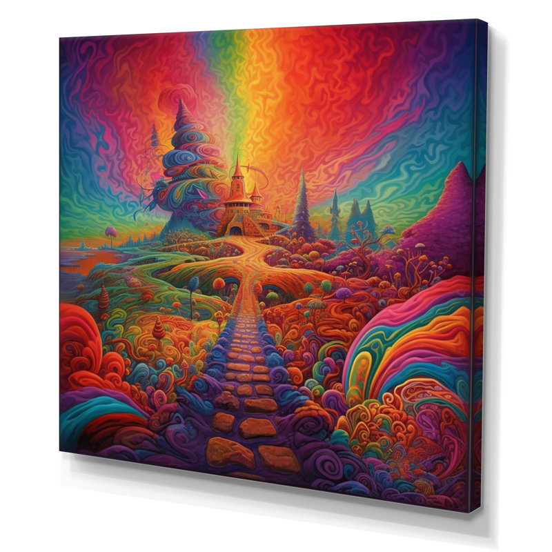 «The Obstacle Is Path Dreamy Rainbow Mountains I», reproduction sur toile, Toile tendue, 30" H x 30" W