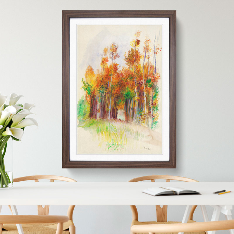 Grove of Trees by Pierre-Auguste Renoir - Framed Print, 48cm H x 36cm W x 2cm D, Walnut Framed