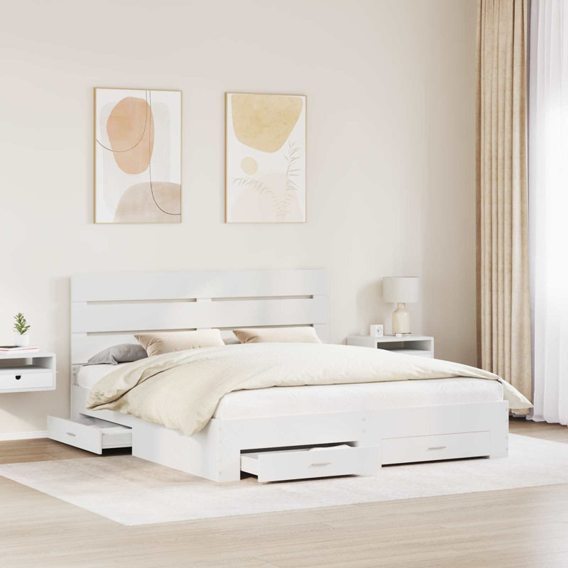 Bed, Super King (6'), White