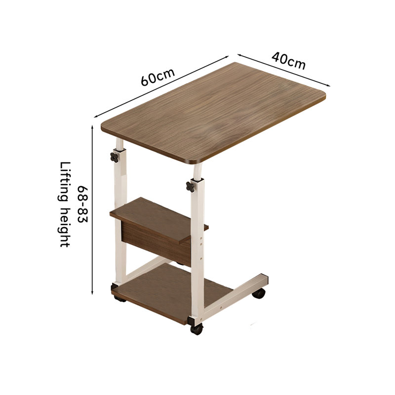 Adjustable Solid Wood Computer Desk, Black