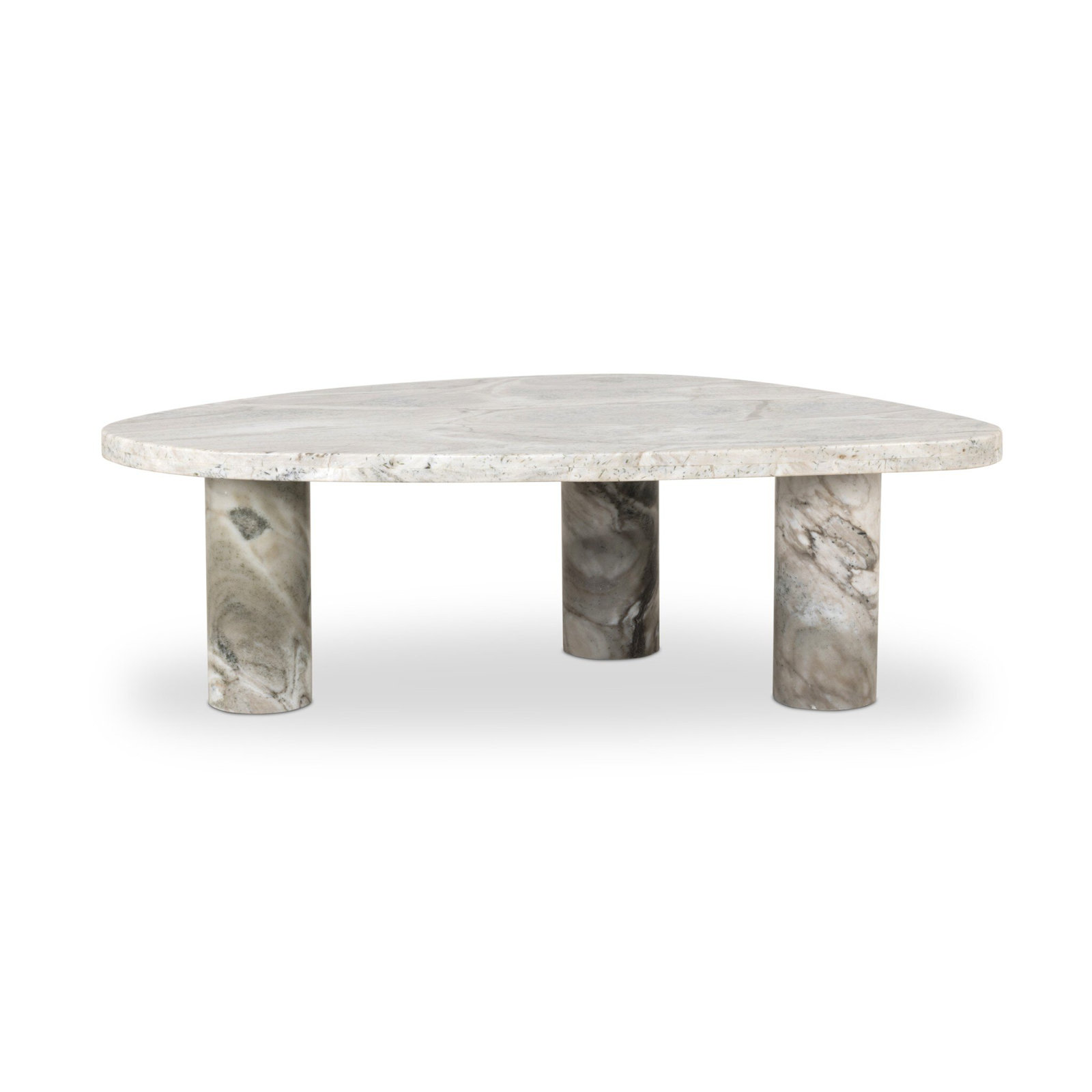 Moraga Genuine Marble Coffee Table, Sage Onyx, 15" H x 30" L x 48" W