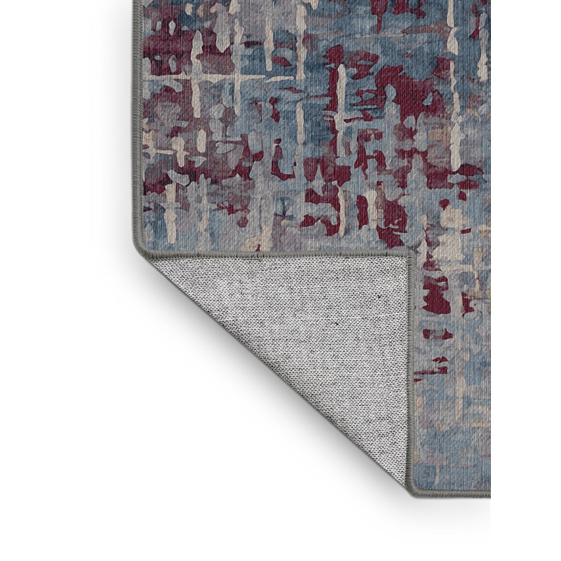 Machine Washable Gray Area Rug, Square 3'