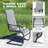 3-piece Outdoor Bistro Set, Breathable PVC-coated polyester, Durable Iron Frame