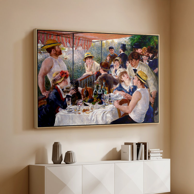 Le déjeuner des canotiers, 1880-1881 - Pierre-Auguste Renoir, toile tendue avec châssis, 26 x 40, Naturel