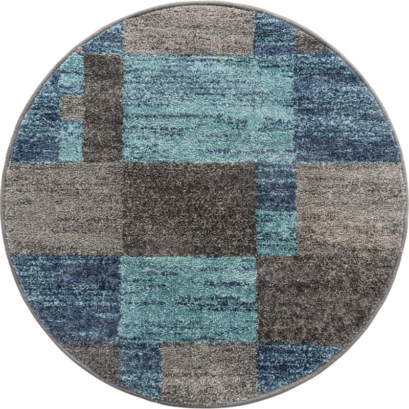 Hareld Geometric Indoor Rug, Round 3'3"