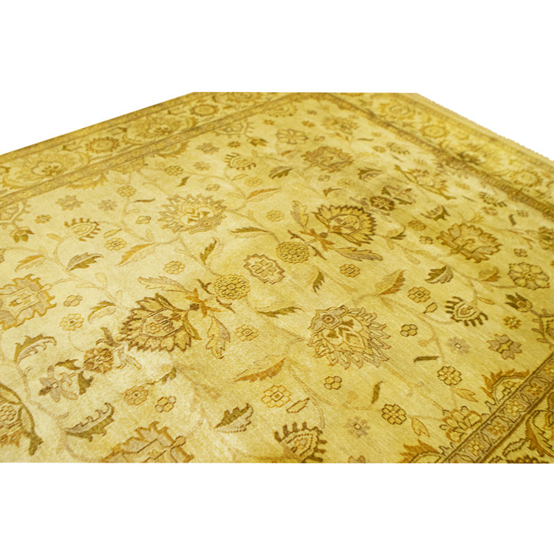 High-Quality Hand-Knotted Beige Area Rug