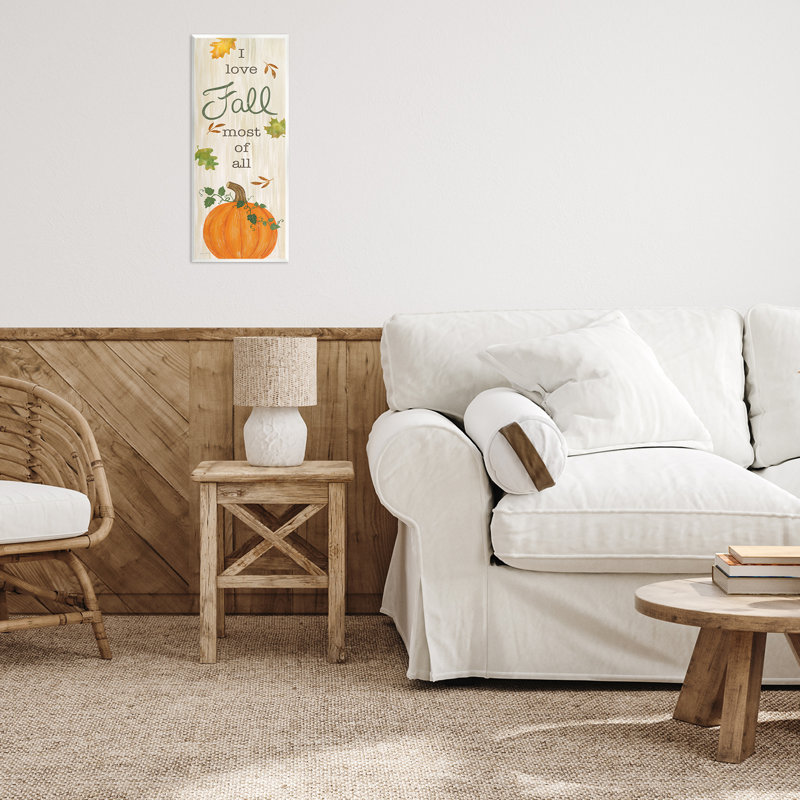 Plaque murale Love Love Most avec citrouille, design par Annie Lapoint