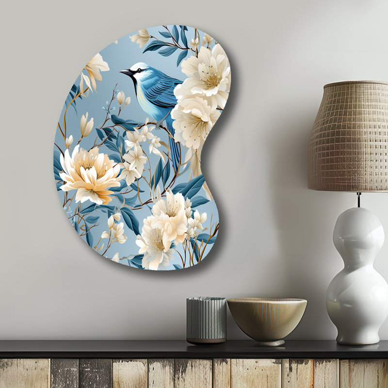 Lark Manor™ Luce - Unique Shape Floral Metal Wall Art, Asymmetrical ...