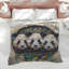 Édredon Three Panda Portrait-129724776