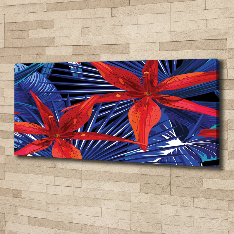 Tropical Flowers - Wrapped Canvas Print