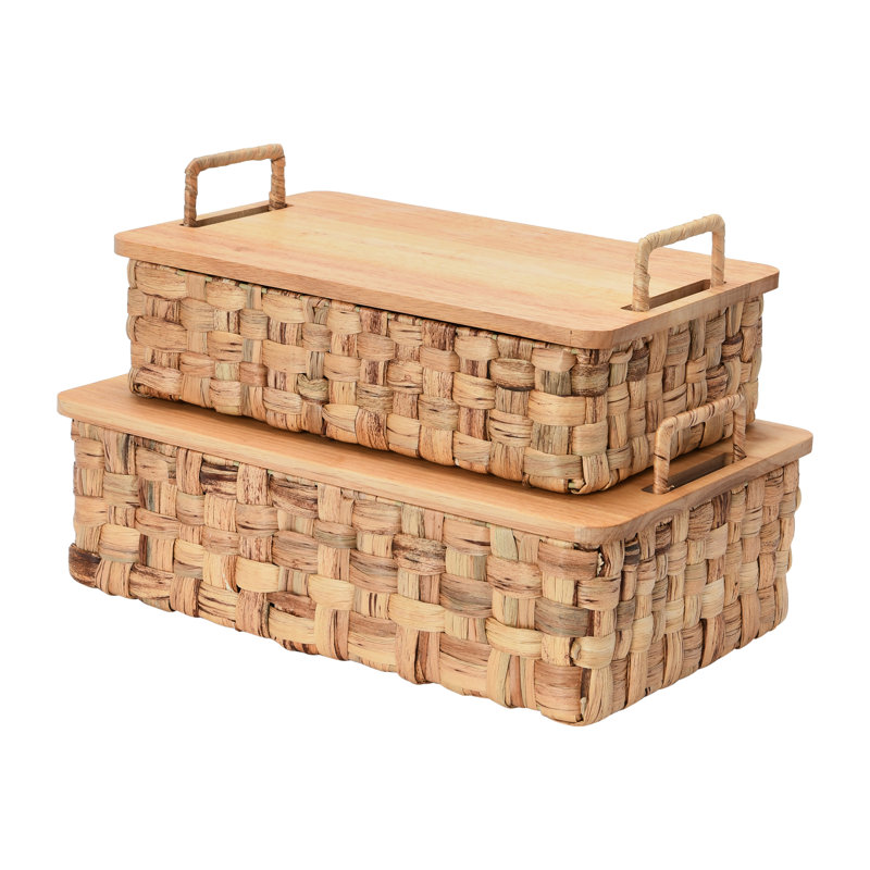Household Essentials Wood Bin