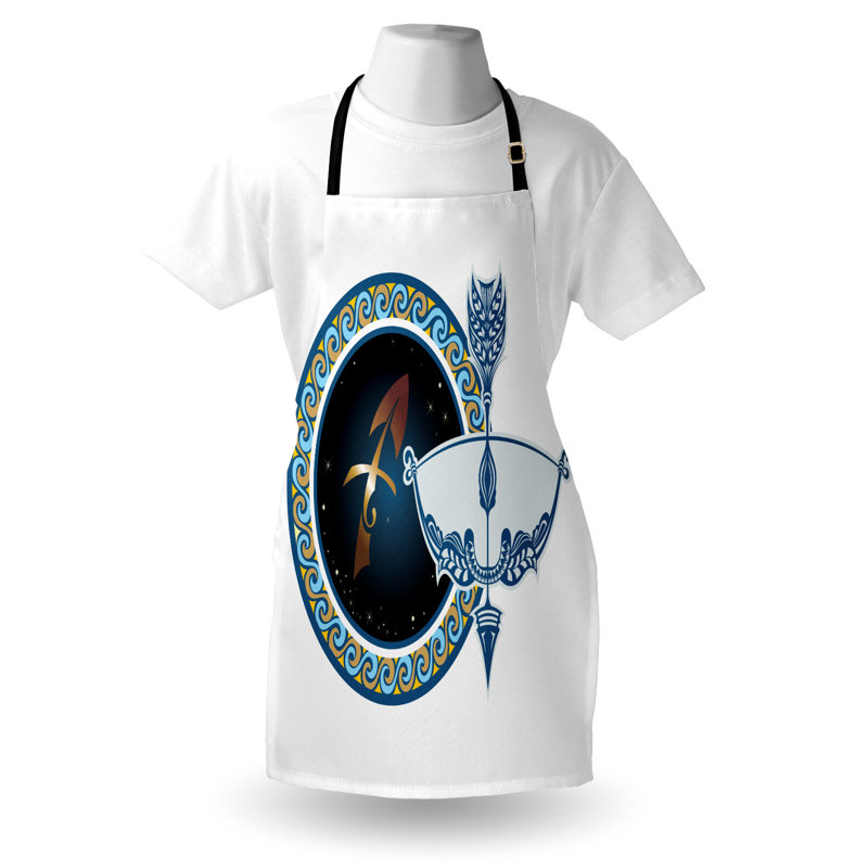 Multicolore tablier East Urban Home Sagittarius unisexe, arc flèche, taille adulte