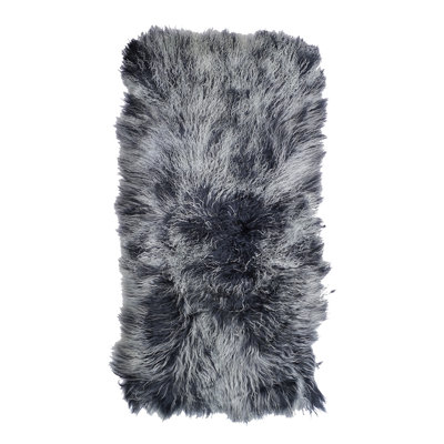 Sheepskin Area Rug in Gray