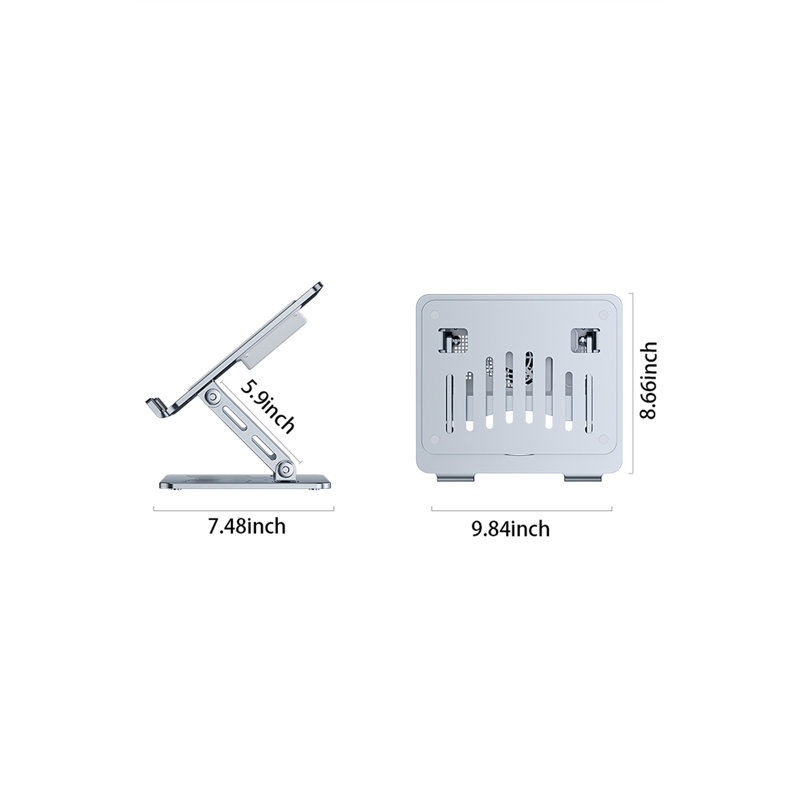 Support pour ordinateur portable, Gris