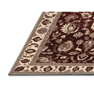 Machine Washable Persian Gray Area Rug