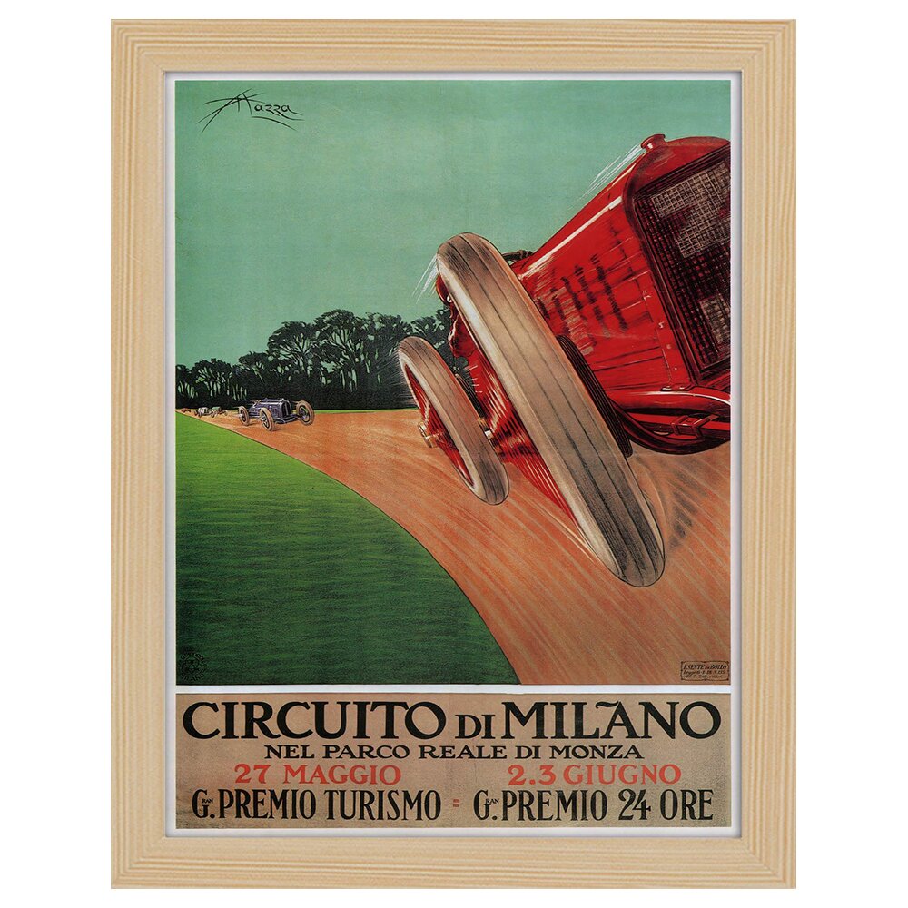 Leinwandbild Vintage Advertising Poster Circuito Di Milano