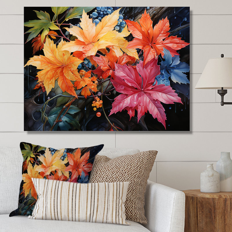 " Japanese Maple Collage II ", Wrapped Canvas, 30" H x 40" W x 1.5" D