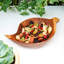 Ensemble de 2 assiettes en bois de teck Mango Leaf