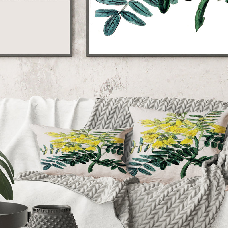 Housse et insert de coussin carré Flower II, 18" x 18"