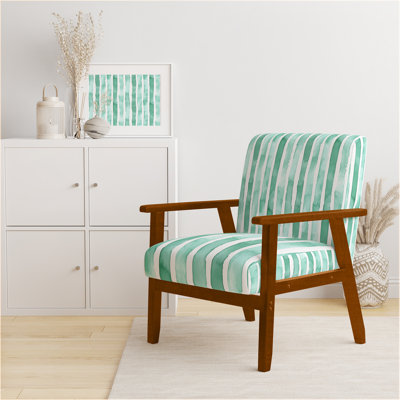 Chaise d'appoint Coastal - Mint Breeze Stripes