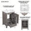 Armoire de salle de bain autoportante verte avec plateau en céramique, organisateur de porte et tiroir de séparation-608046724-641180025