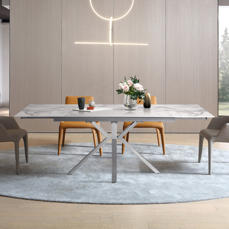 Table de salle à manger à piédestal de 83 po