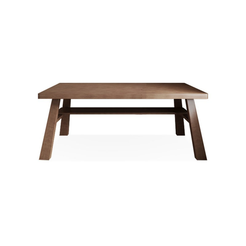 Bureaux rectangulaires en bois massif brun clair, H 29,53 po x l 55,12 po x P 27,56 po
