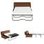Lit simple escamotable avec repose-pieds et matelas-623902167
