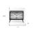 11" Black And White Metal Table Clock