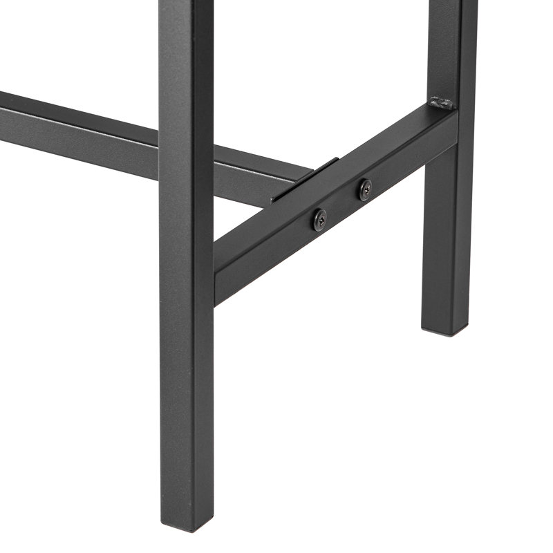 Ramsdell console Table Set with Built-in Outlets, 31.5" H x 55.1" W x 11.8" D, Charcoal Gray