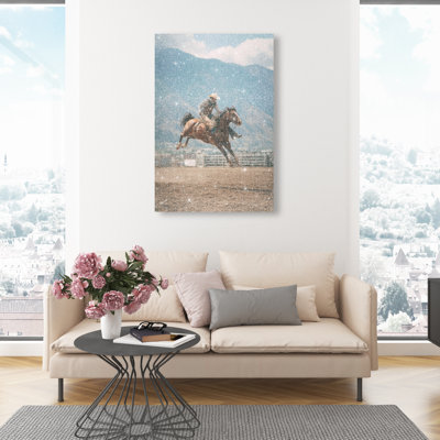Bronc Rider Print by Oliver Gal