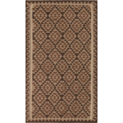 Tapis oriental réversible en laine Kilim 5 x 8 po