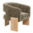 Tess Accent Chair In Modern Manchester Beige On Solid Wood-717503655