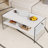 Double Rectangular Coffee Table With Tempered Glass