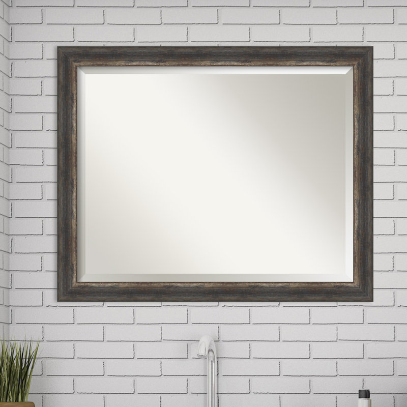 Roulston Flat Wall Mirror, Charcoal, 25.5" x 31.5"