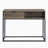 Rustic Oak And Black Writing Desk With Drawer And Shelf