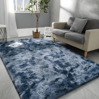 Shahen Shag Blue Area Rug