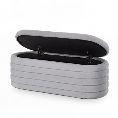 Modern Oval Storage Ottoman Bench