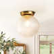 Brunsville Single Light Glass Flush Mount & Reviews | Joss & Main