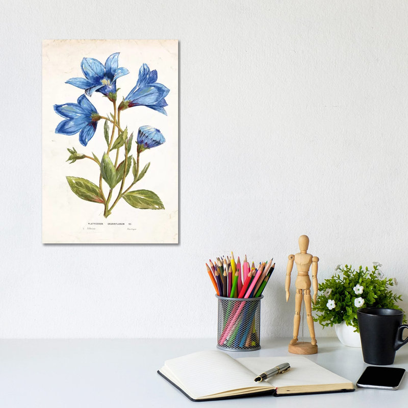Blue Impression by Tava Studios - Wrapped Canvas Painting, 20.32 cm H x 30.48 cm W
