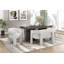 Mobilier de salle à manger de luxe à finition ébène de style contemporain avec surface en grain de bois texturé 1 pièce-133228605