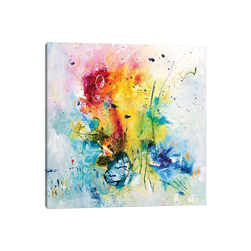Rainbow Fire by Radek Smach - Wrapped Canvas Painting, 30.48cm H x 30.48cm W