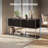 Modular Metal Sideboard Buffet Cabinet, Modern Accent Storage Cabinet With Shelves-122630369